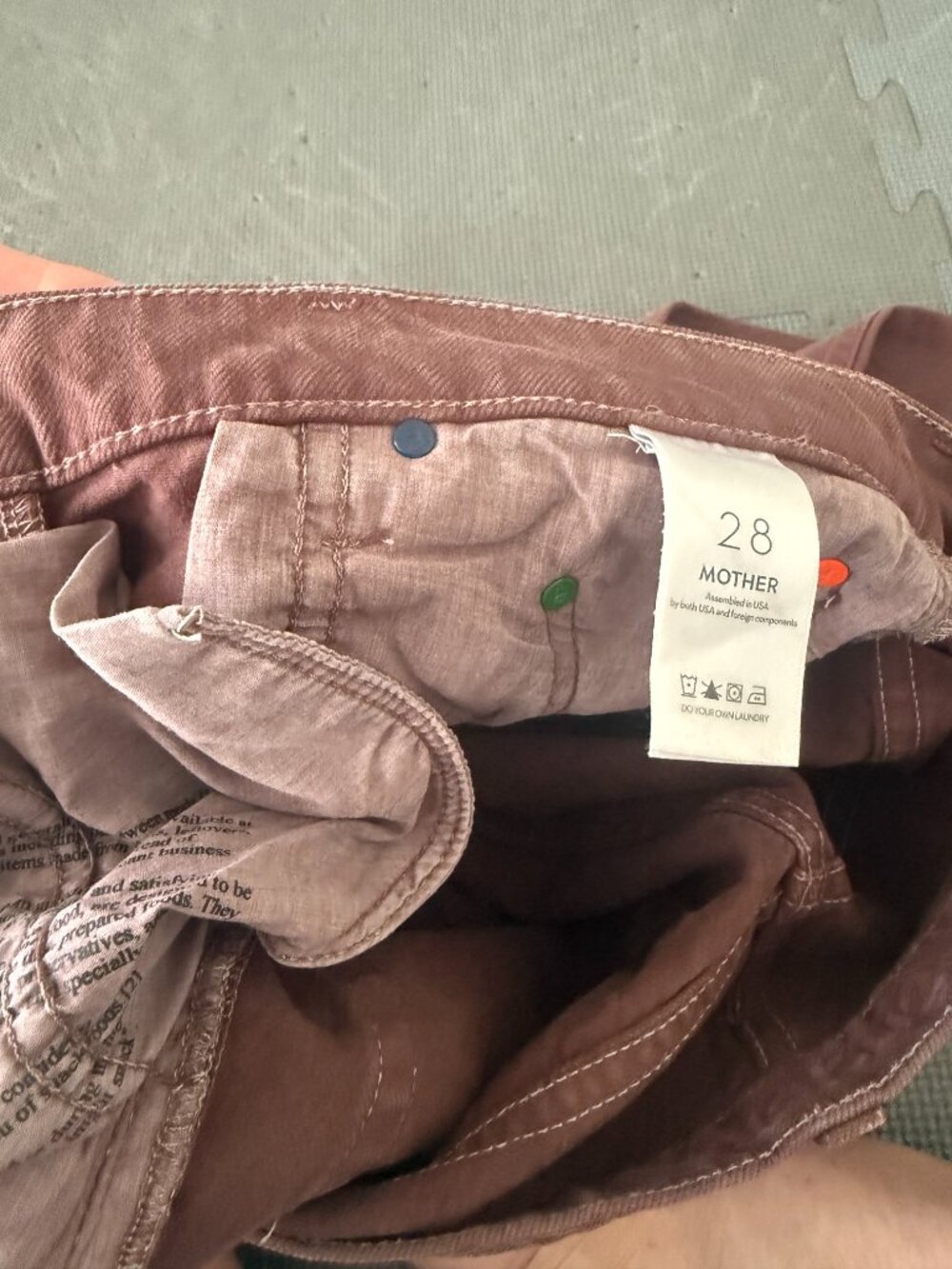 NWOT MOTHER SNACKS! Twizzy Skimp Jeans in French Roast/28- High Rise- MSRP $469 - Picture 13 of 14